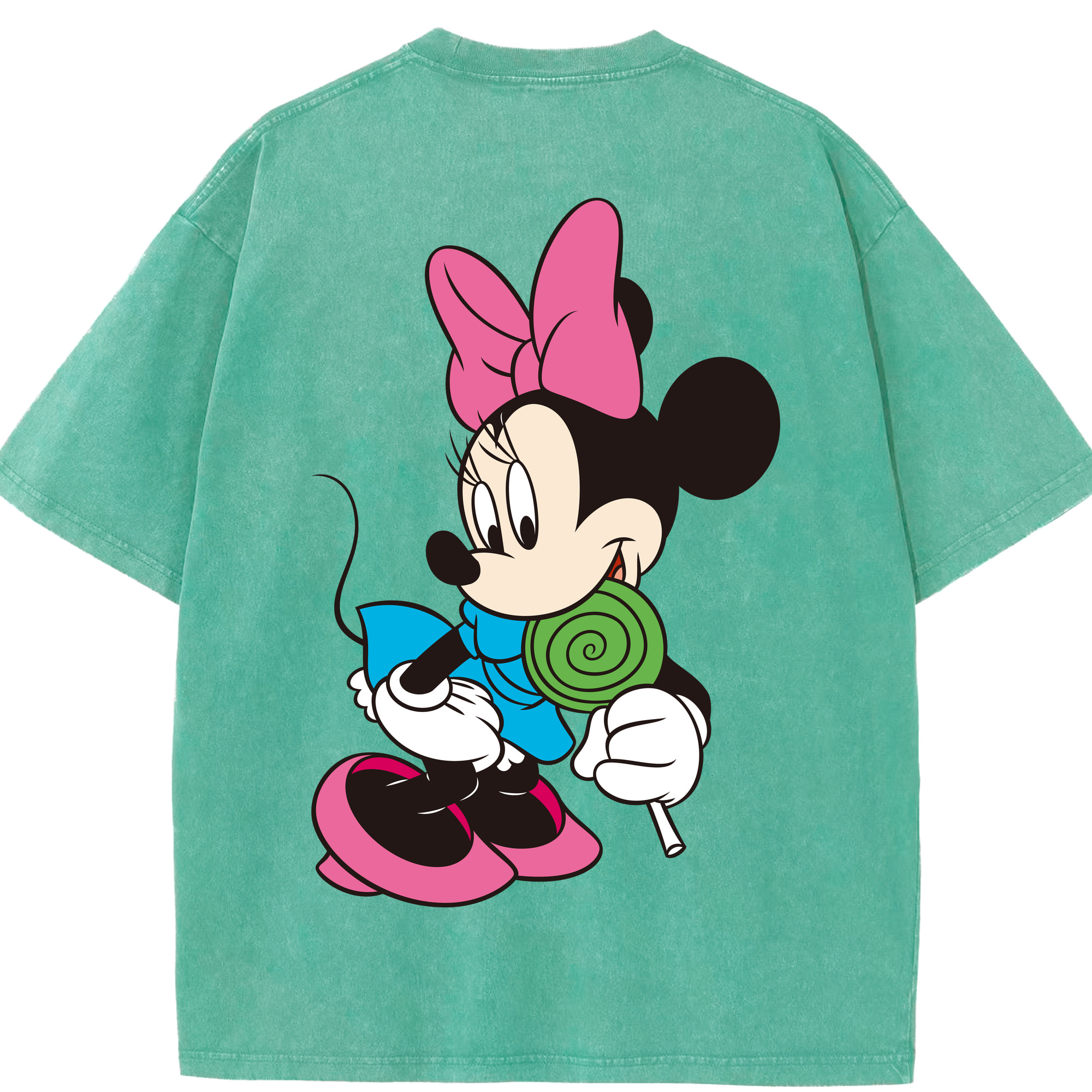 （画像用） ミッキーマウス Mickey Mouse 綿100% ヴィンテージ風 半袖Tシャツ（背面プリント）